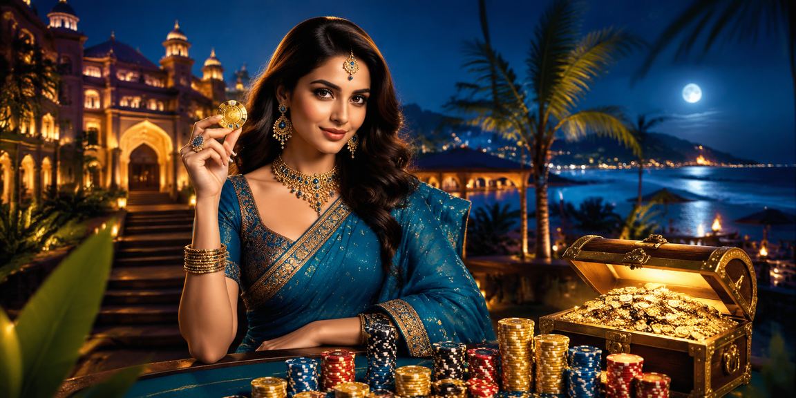 Indian woman enjoying betting on mobile