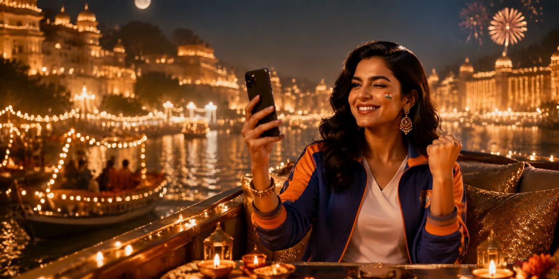Fans place cricket bets during Diwali festival
